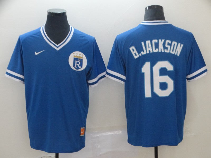 Men's Kansas City Royals Bo Jackson #16 Blue Jersey